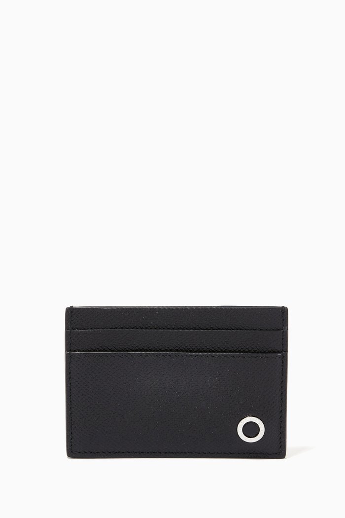 

BVLGARI BVLGARI Card Holder in Grain Leather, Black