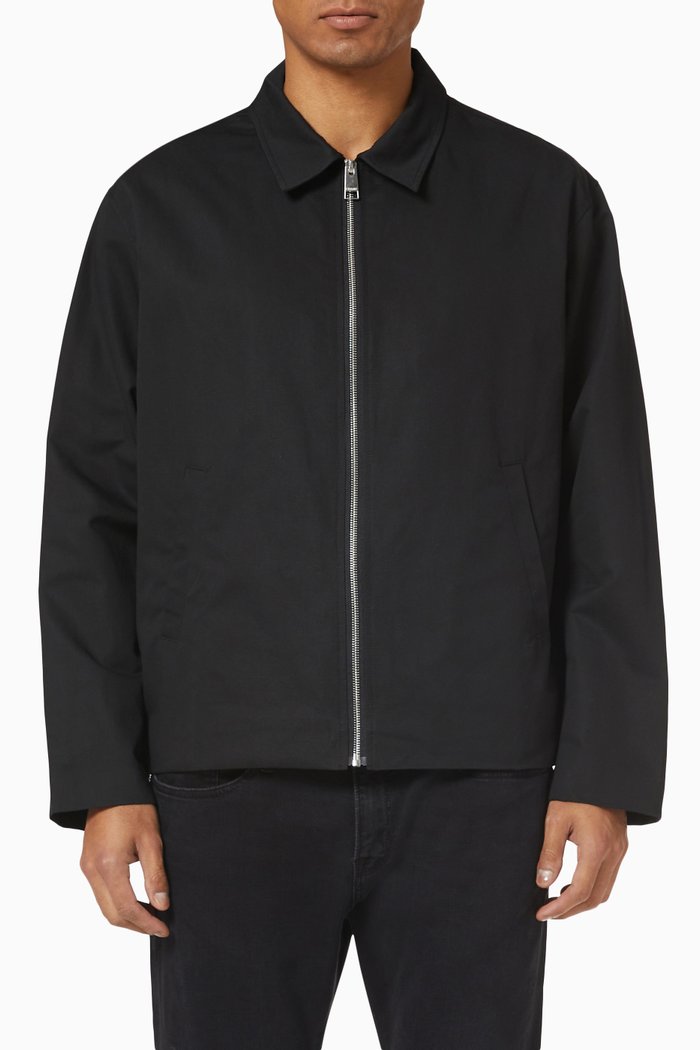 

Summer Blouson Jacket in Linen Blend, Black
