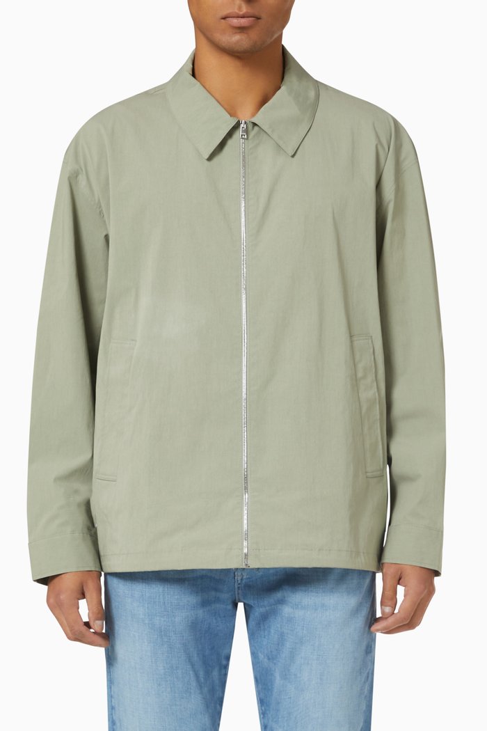 

Crispy Coach Jacket in Poplin, Green
