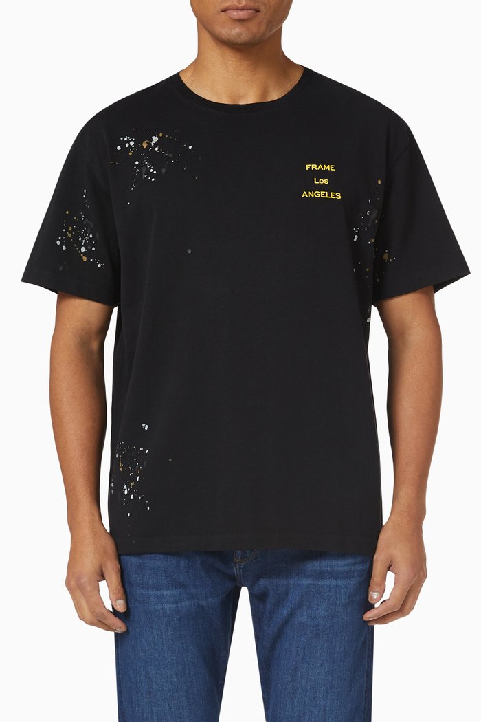 

Logo Splash Paint T-shirt in Cotton, Black