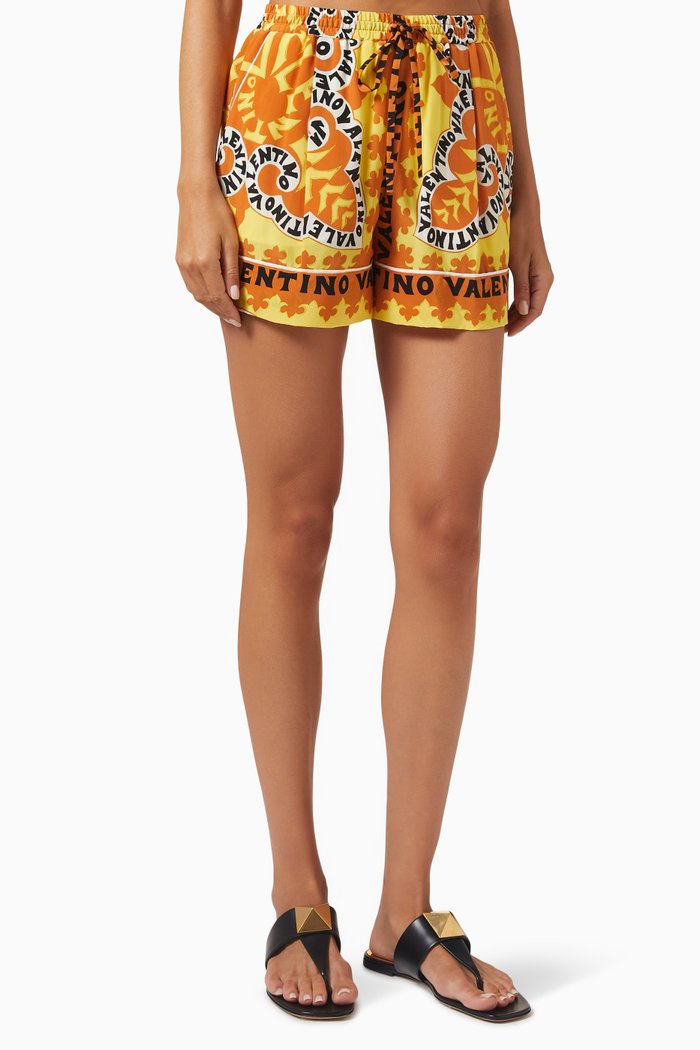 

Bandana Shorts in Crepe de Chine Silk, Multicolour