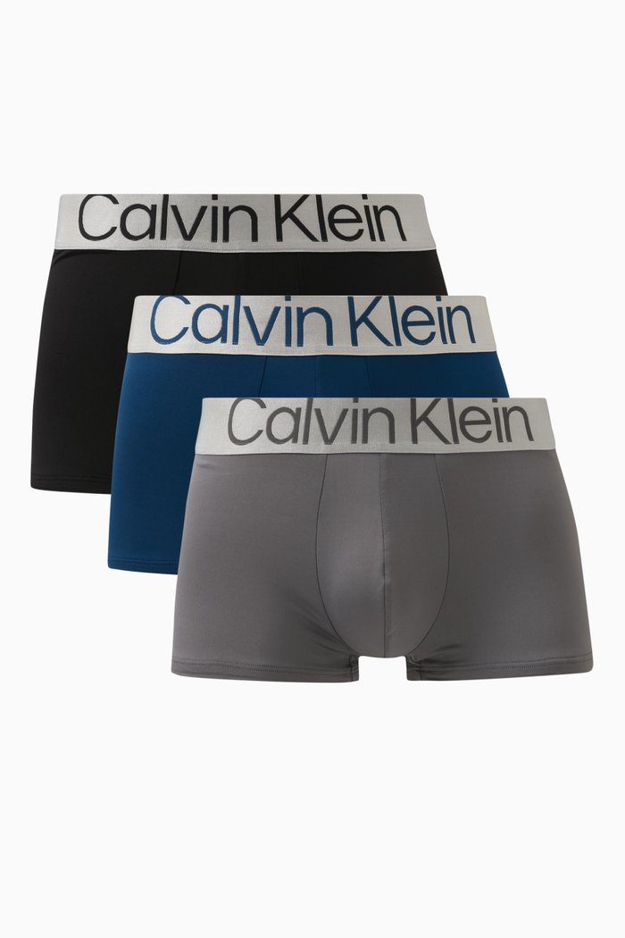 

Low-rise Metallic Trunks in Recycled Fabric, Set of 3, Multicolour