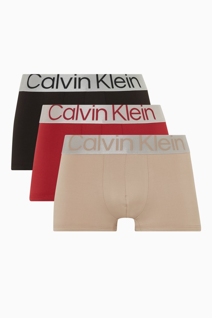 

Low-rise Metallic Trunks in Recycled Fabric, Set of 3, Multicolour