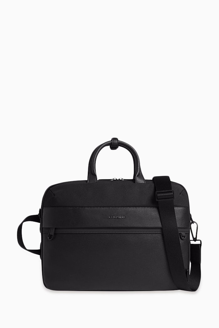 

CK Remote Convertible Laptop Bag in Recycled Nylon, Black