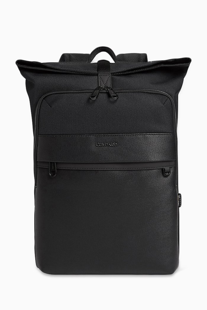 

Roll Backpack in Recycled Nylon, Black