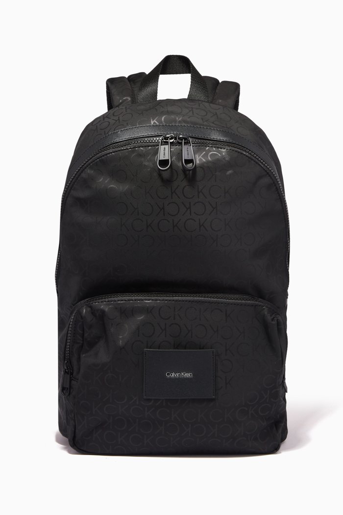

Logo Backpack in Recycled Fabric, Black