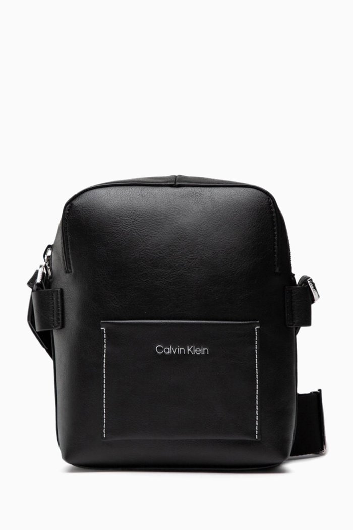 

Logo Reporter Bag in Recycled PU, Black