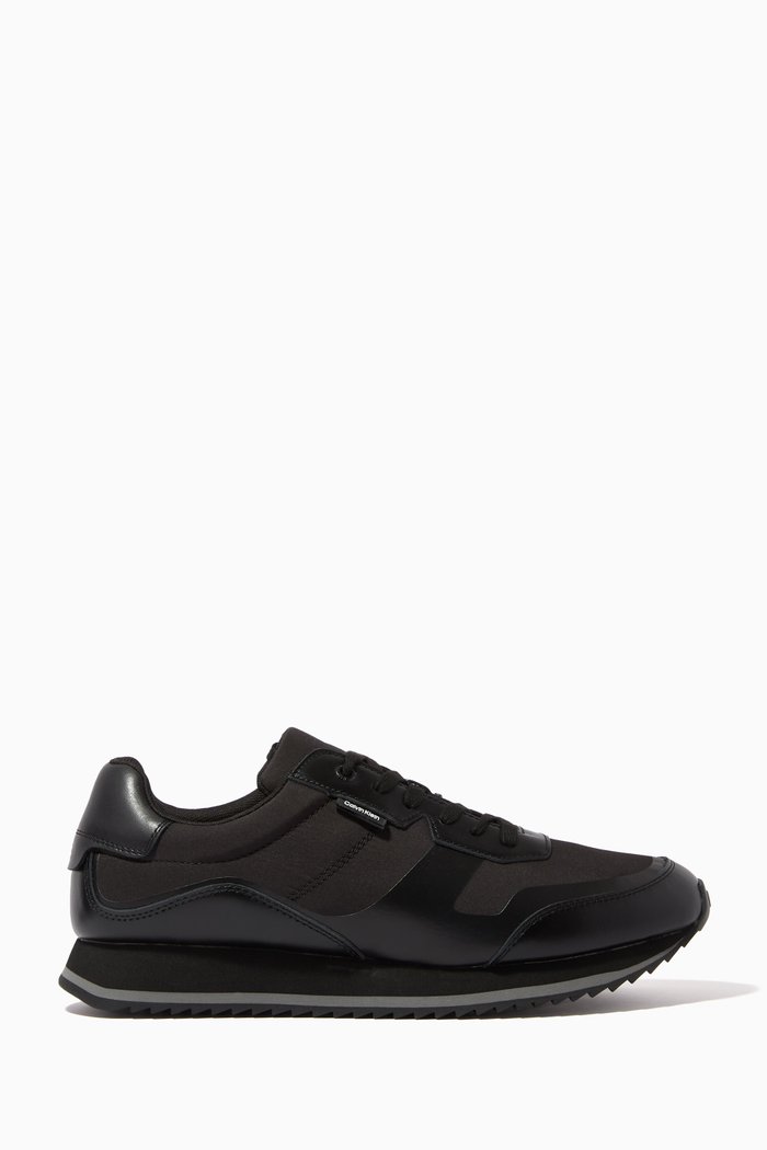 

Sneakers in Leather & Nylon, Black