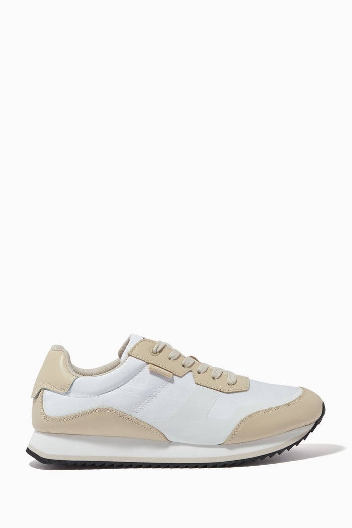 

Sneakers in Leather & Nylon, Neutral
