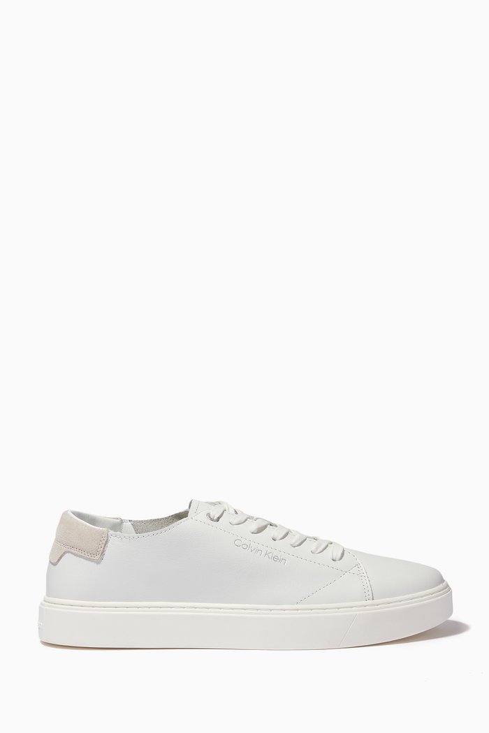 

Logo Low-top Sneakers in Leather, White
