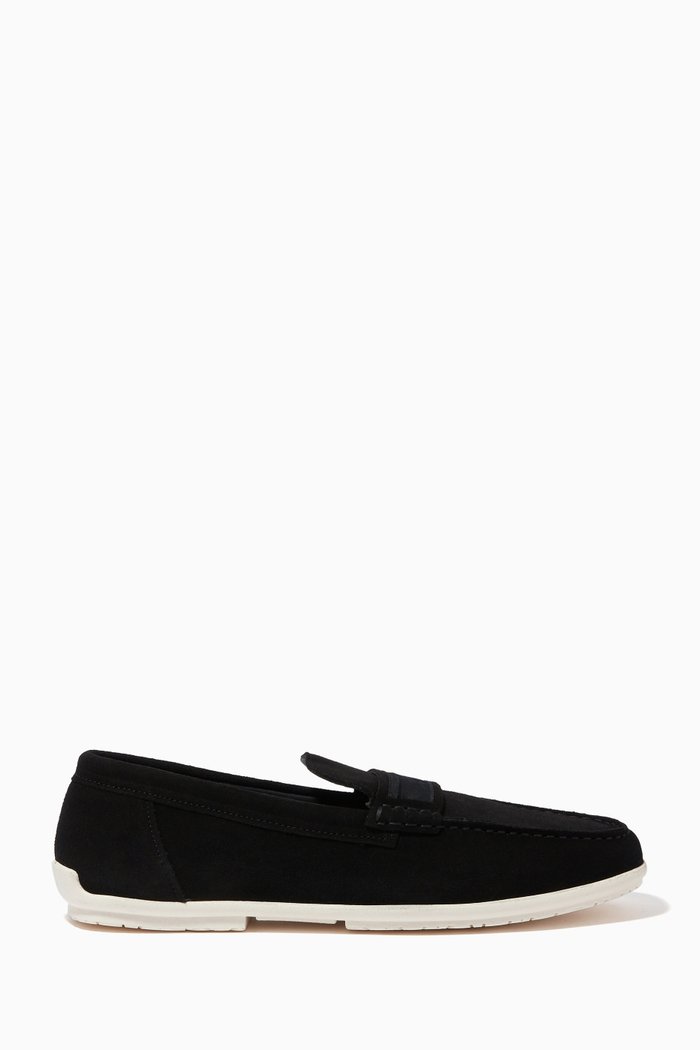 

Slip-on Shoes in Suede, Black