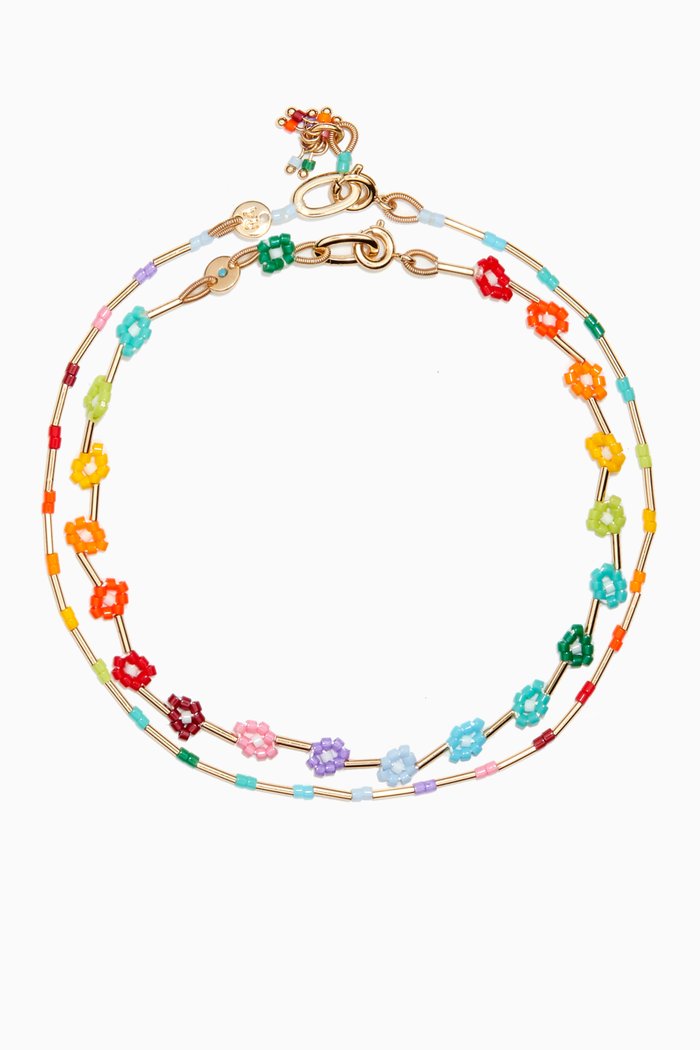 

Flower Patch Anklet, Set of 2, Multicolour