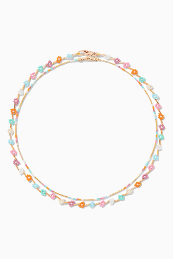 

Tender Flower Patch Necklace, Set of 2, Multicolour