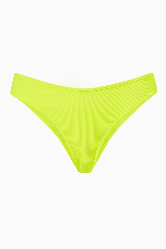 

Lulu Bikini Bottoms in Micro Rib, Yellow