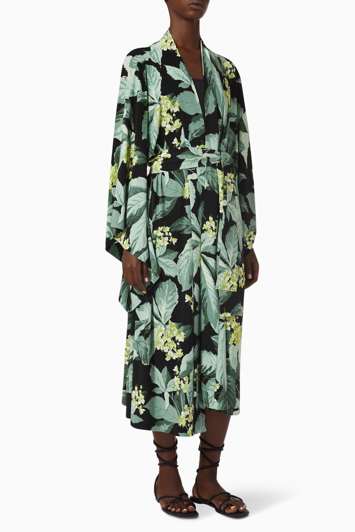

Mid-calf Robe in Poly Lycra, Green