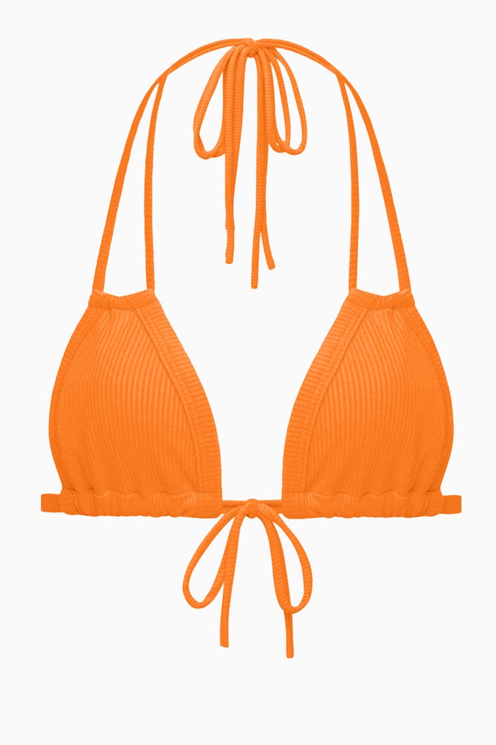

Euro Bow Bikini Top in Micro Rib, Orange