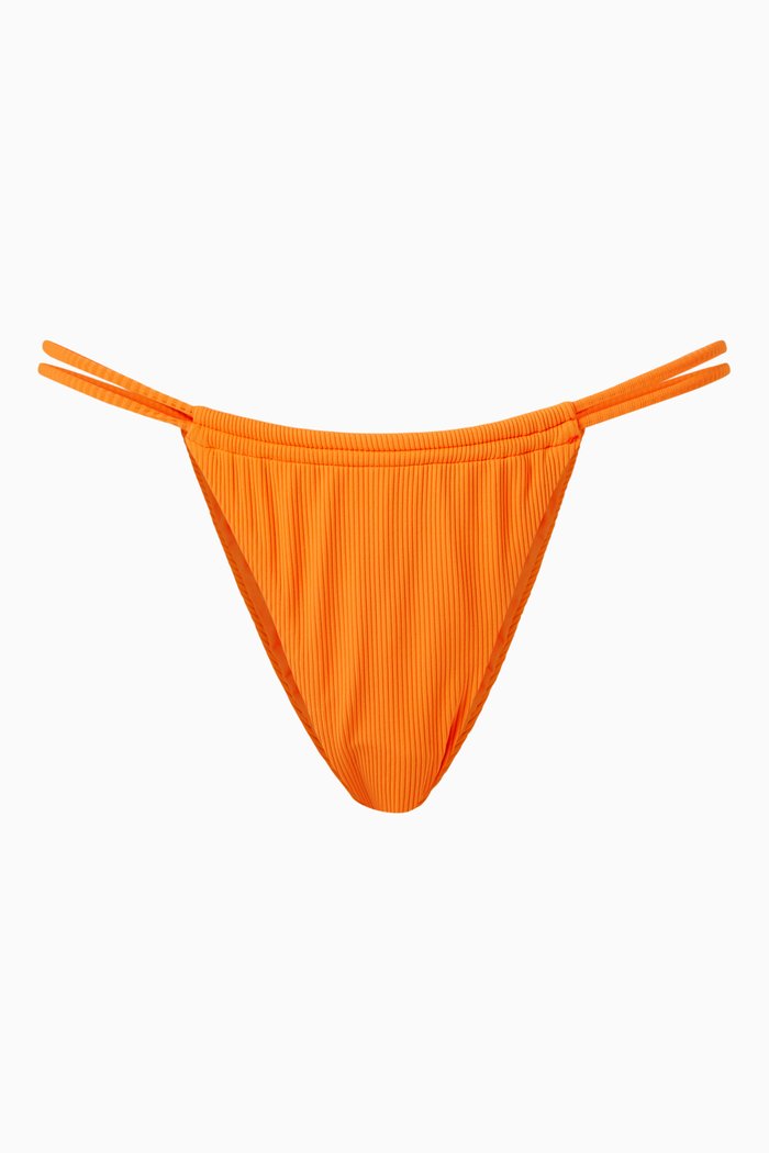 

Brasil Bikini Bottoms in Micro Rib, Orange