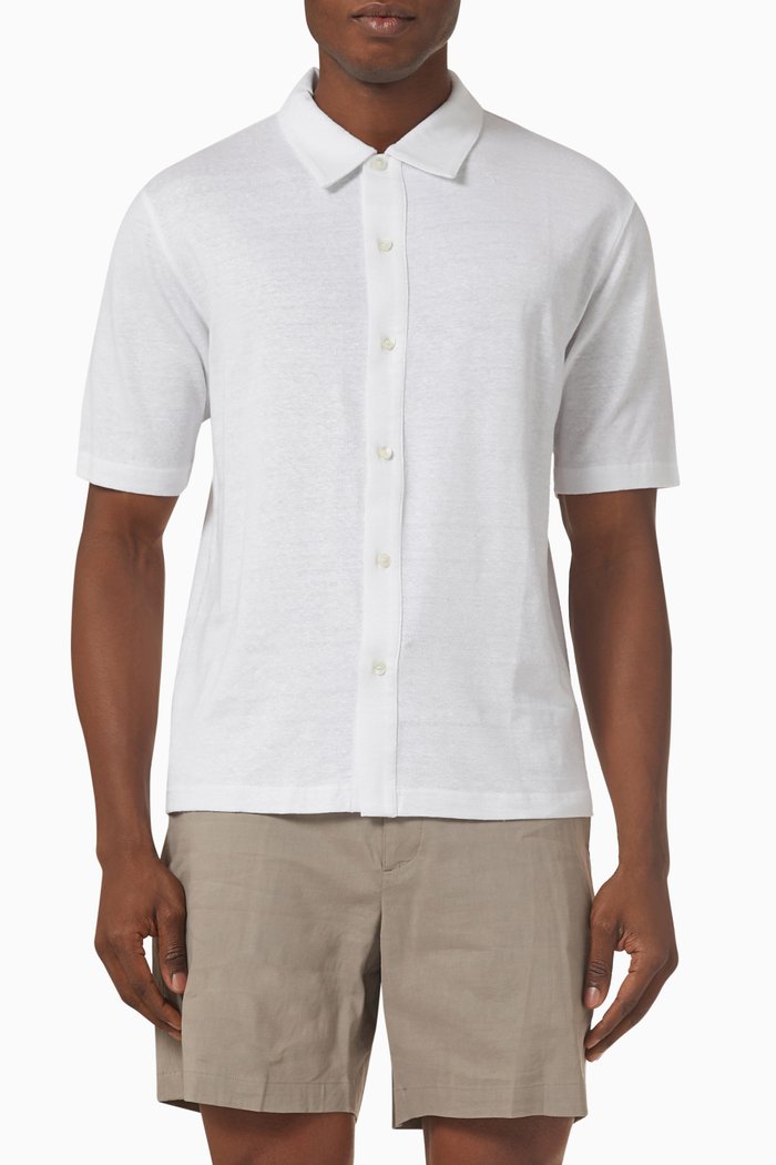 

Ryder Shirt in Stretch Linen, White