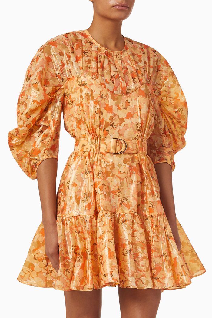 

Bonhill Dress in Cotton, Orange