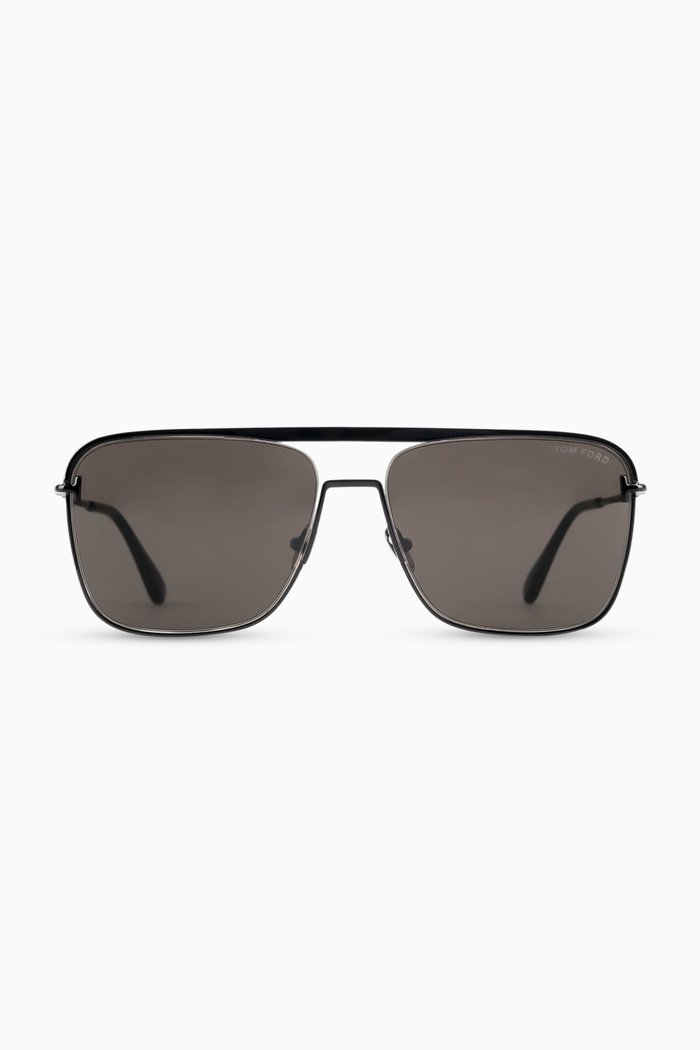 Nolan Sunglasses in Metal, Black