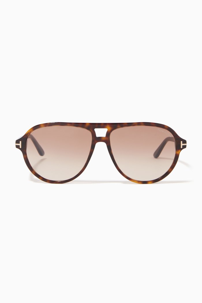 

D-frame Sunglasses in Acetate, Brown
