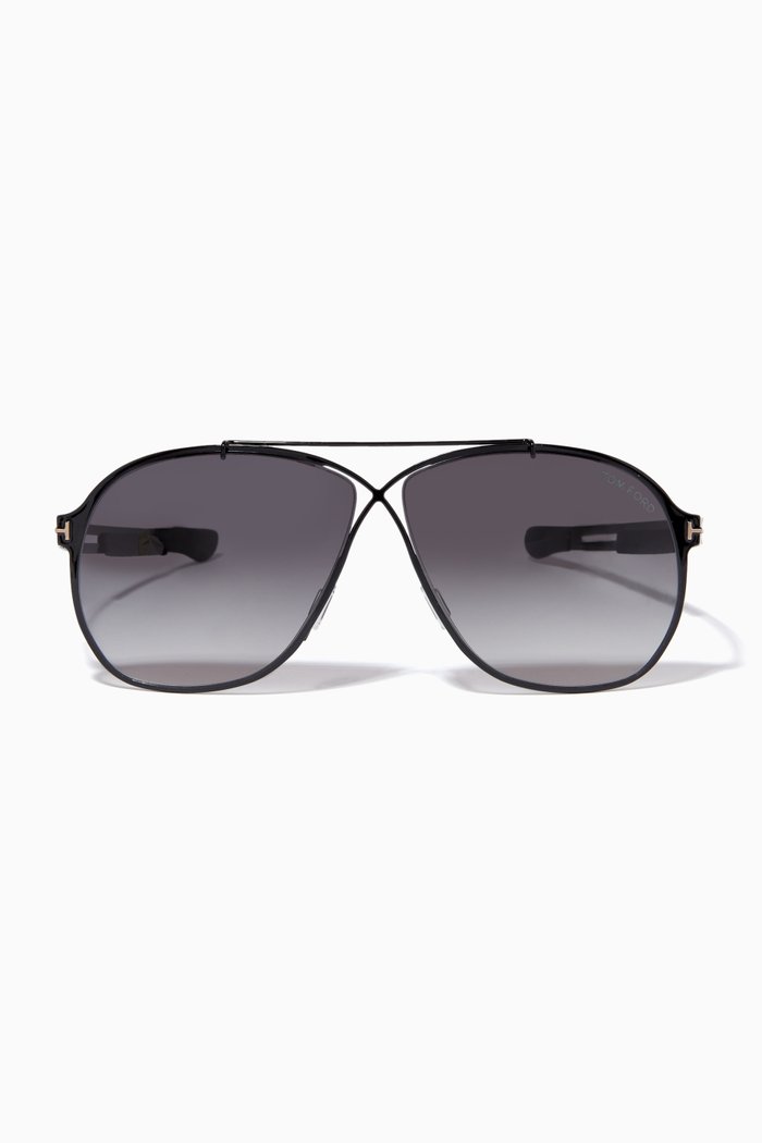 

Orson Pilot Sunglasses in Metal, Black