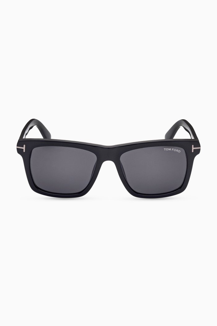 Square Frame Sunglasses in Acetate, Black