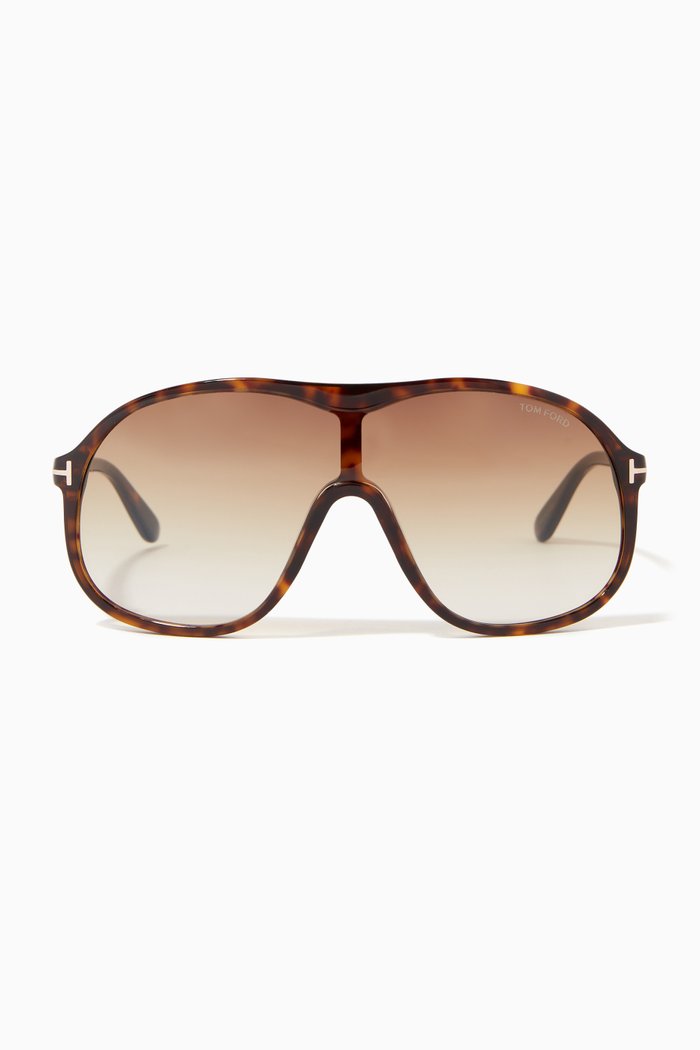 

Oversized Sunglasses in Acetate, Brown