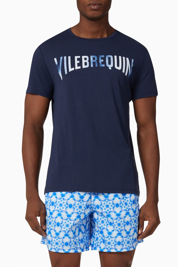 

Thom Batik Fishes Logo T-shirt in Cotton-jersey, Blue