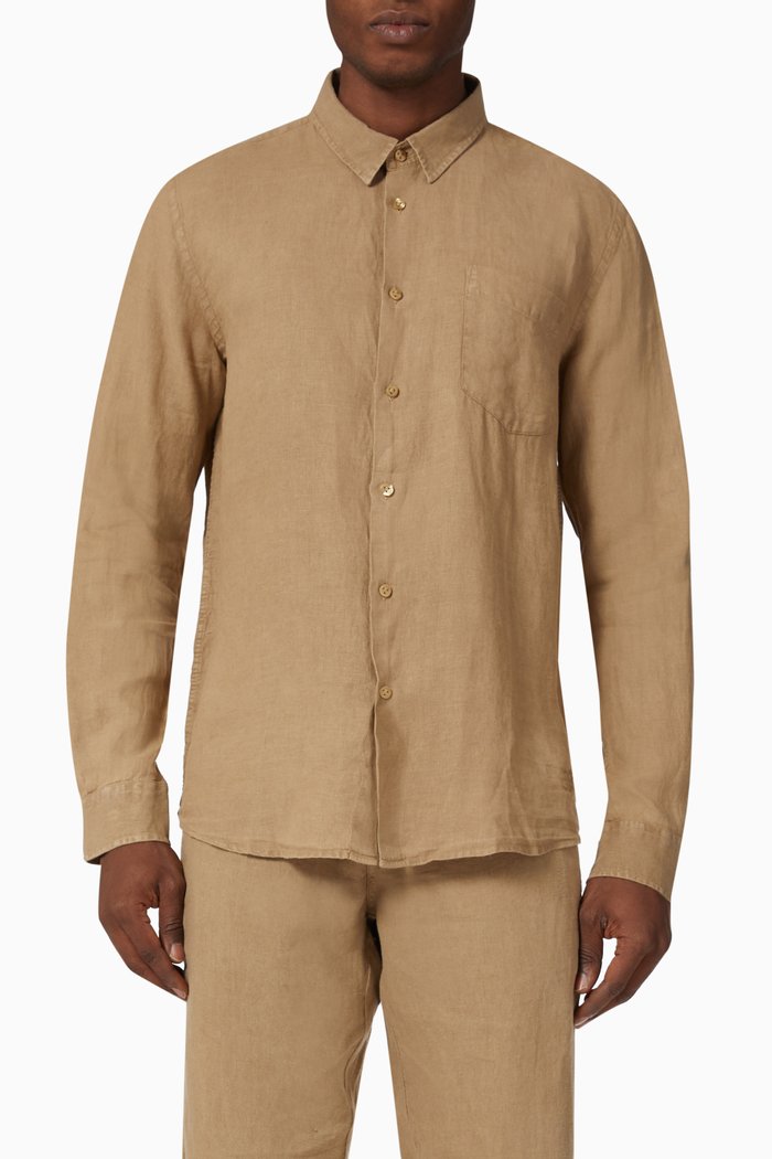 

Caroubis Bio-dyed Shirt in Linen, Neutral