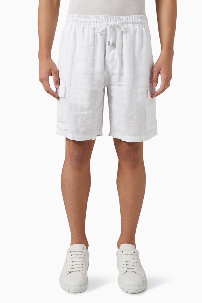 

Bermuda Shorts in Linen, White