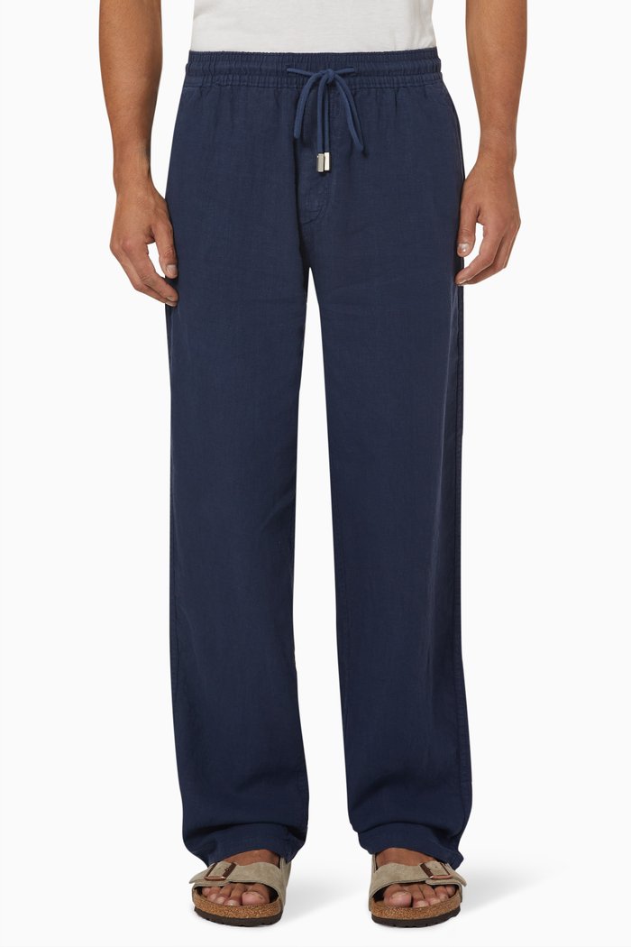 

Pacha Pants in Linen, Blue
