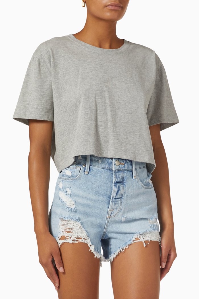 

Boxy Fit T-shirt in Cotton jersey, Grey