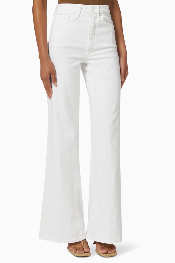 

Good Waist Palazzo Jeans in Recycled Denim, White