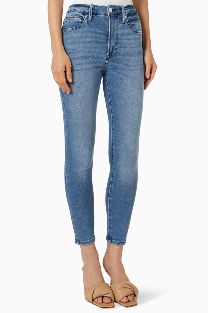 

Good Waist Skinny-Fit Cropped Jeans, Blue