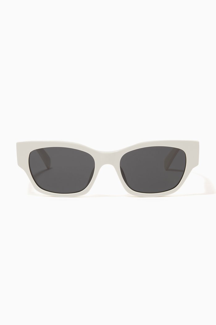 

Square Sunglasses in Acetate, White