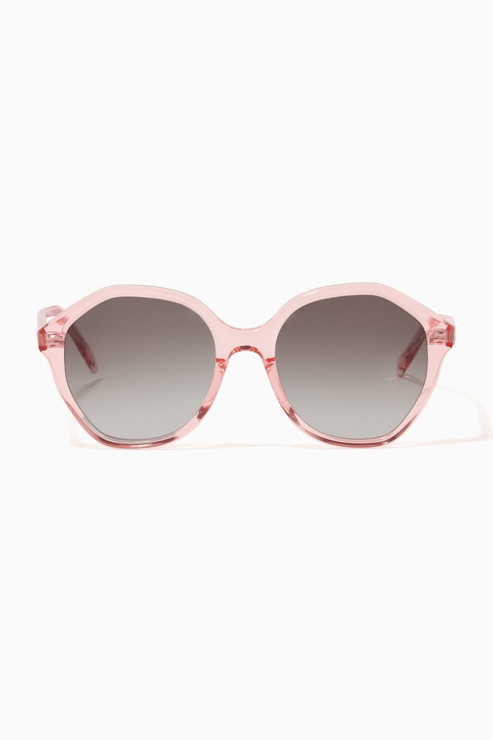 

Round Sunglasses in Acetate, Pink