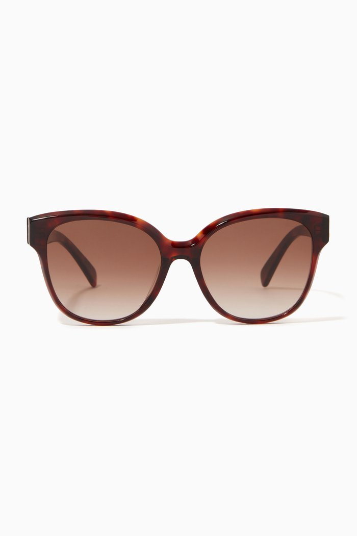 

Cat-eye Sunglasses in Acetate, Brown