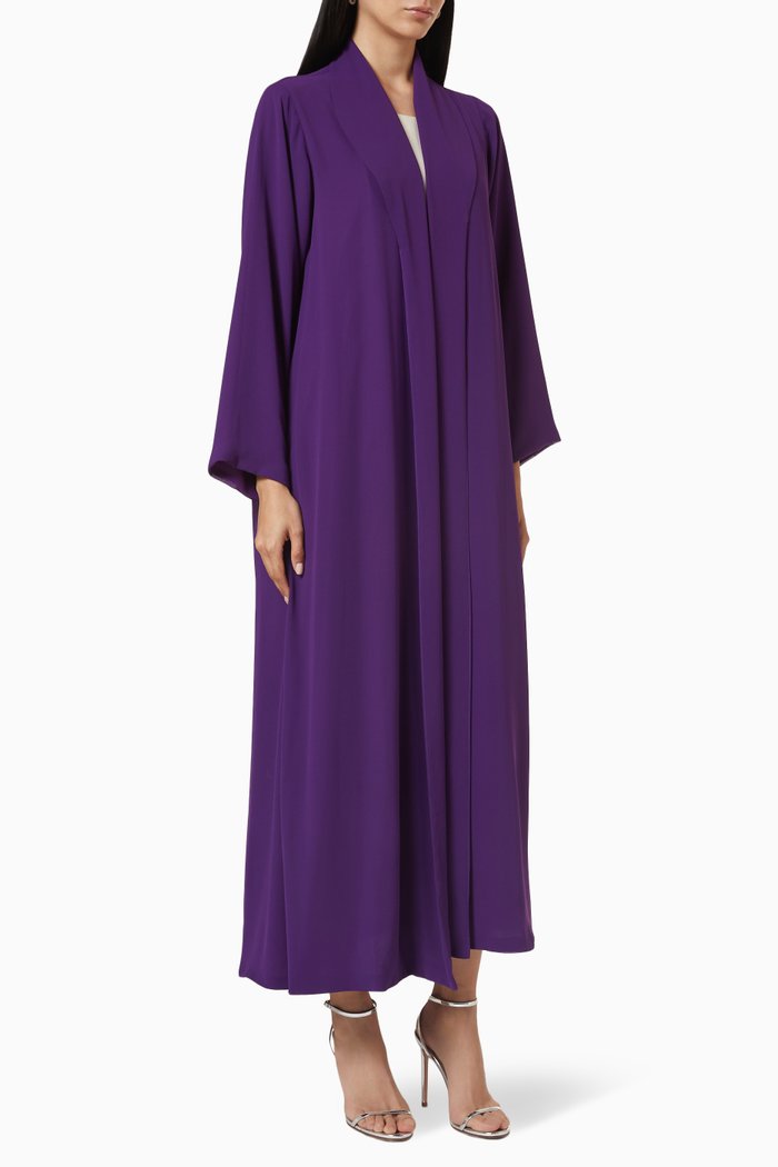 

Long Sleeve Abaya in Chiffon, Purple