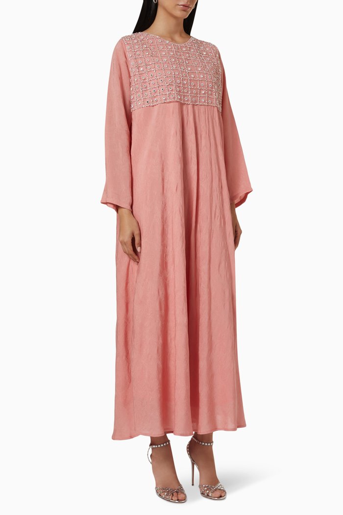

Crystal Embellished Kaftan, Pink