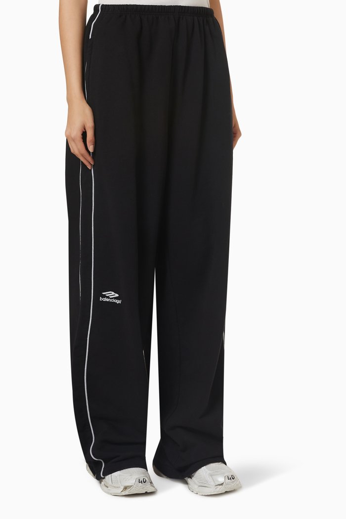 3b Sports Icon Tracksuit Pants in Jersey, Black
