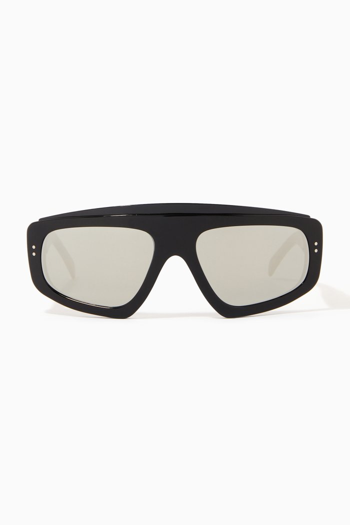 

Ski Mask Sunglasses in Acetate, Black