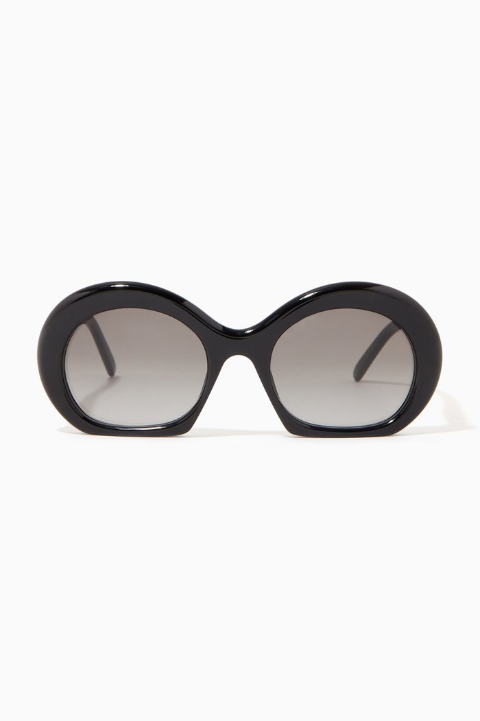 

Halfmoon Sunglasses in Acetate, Black