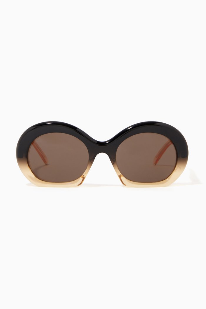 

Halfmoon Sunglasses in Acetate, Brown