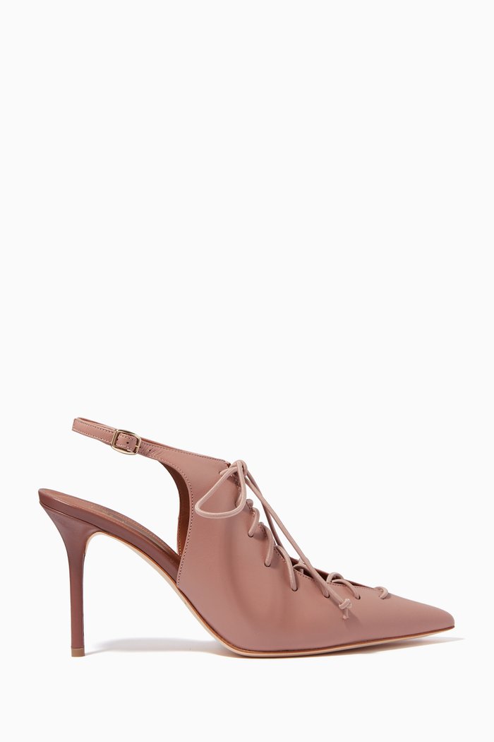 

Alessandra Lace-up Pumps in Nappa Leather, Brown