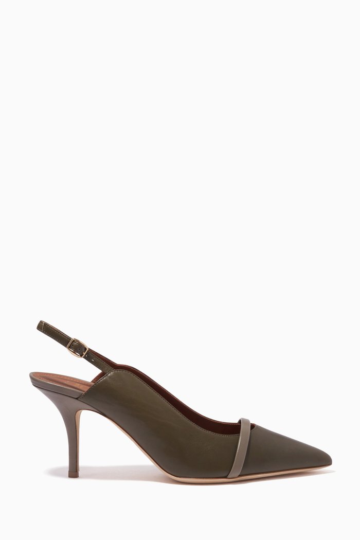 

Marion 70 Slingback Pumps in Leather, Brown