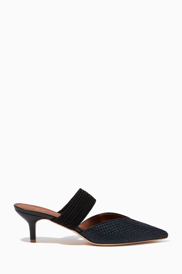 

Maisie 45 Mules in Raffia, Black
