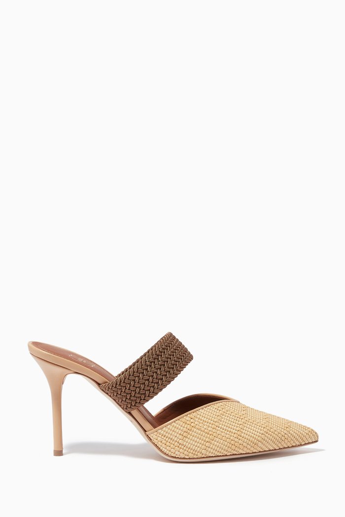 

Maisie 45mm Mule Sandals in Raffia, Neutral