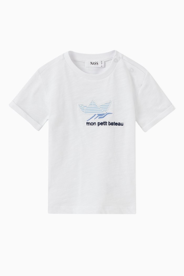 

Graphic Print T-Shirt in Jersey, Neutral