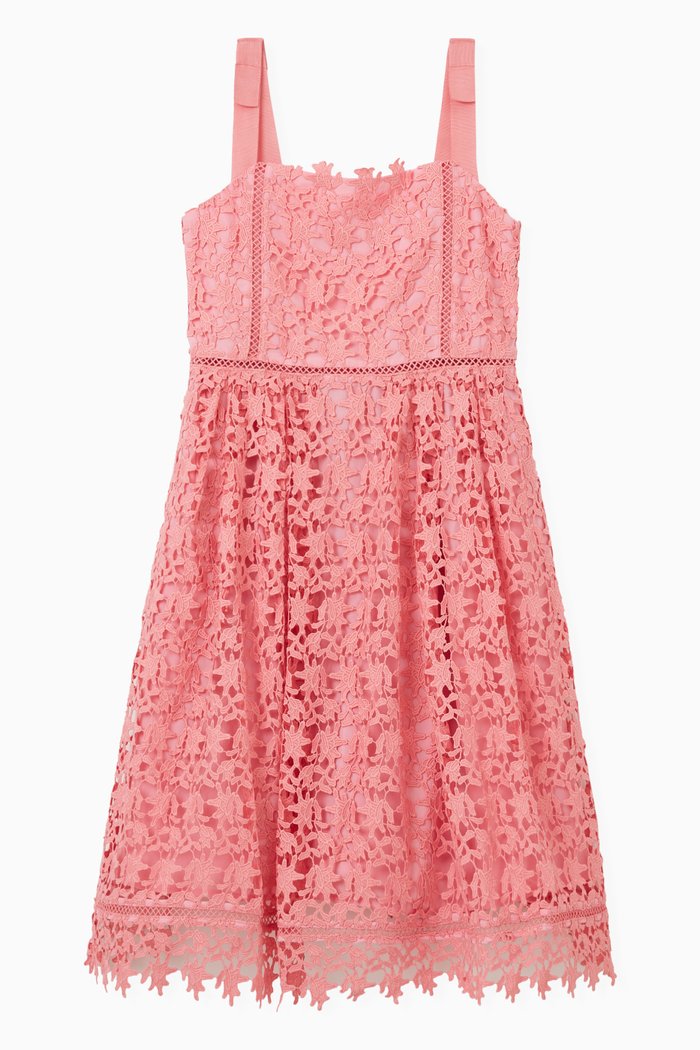 

Azaelea Frilled Dress in Lace, Pink